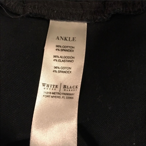 White House Black Market Black Cuffed Ankle Pants - Picture 8 of 8
